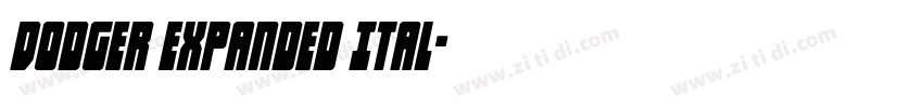 Dodger Expanded Ital字体转换